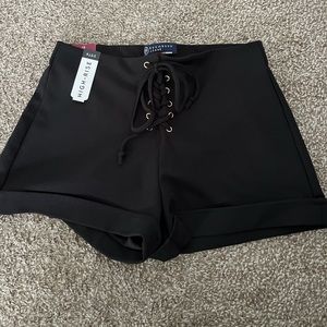 Black high waist shorts